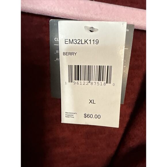 Eddie Bauer Cloud Quarter Zip Pullover, XL, Berry - Picture 2 of 6